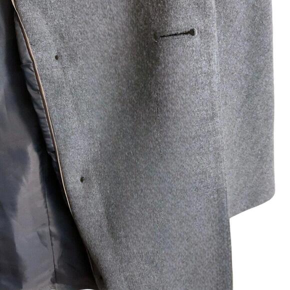 Worthington Gray Cape Peacoat Layered Size XS Jacket Double Breat Buttons - Picture 15 of 15